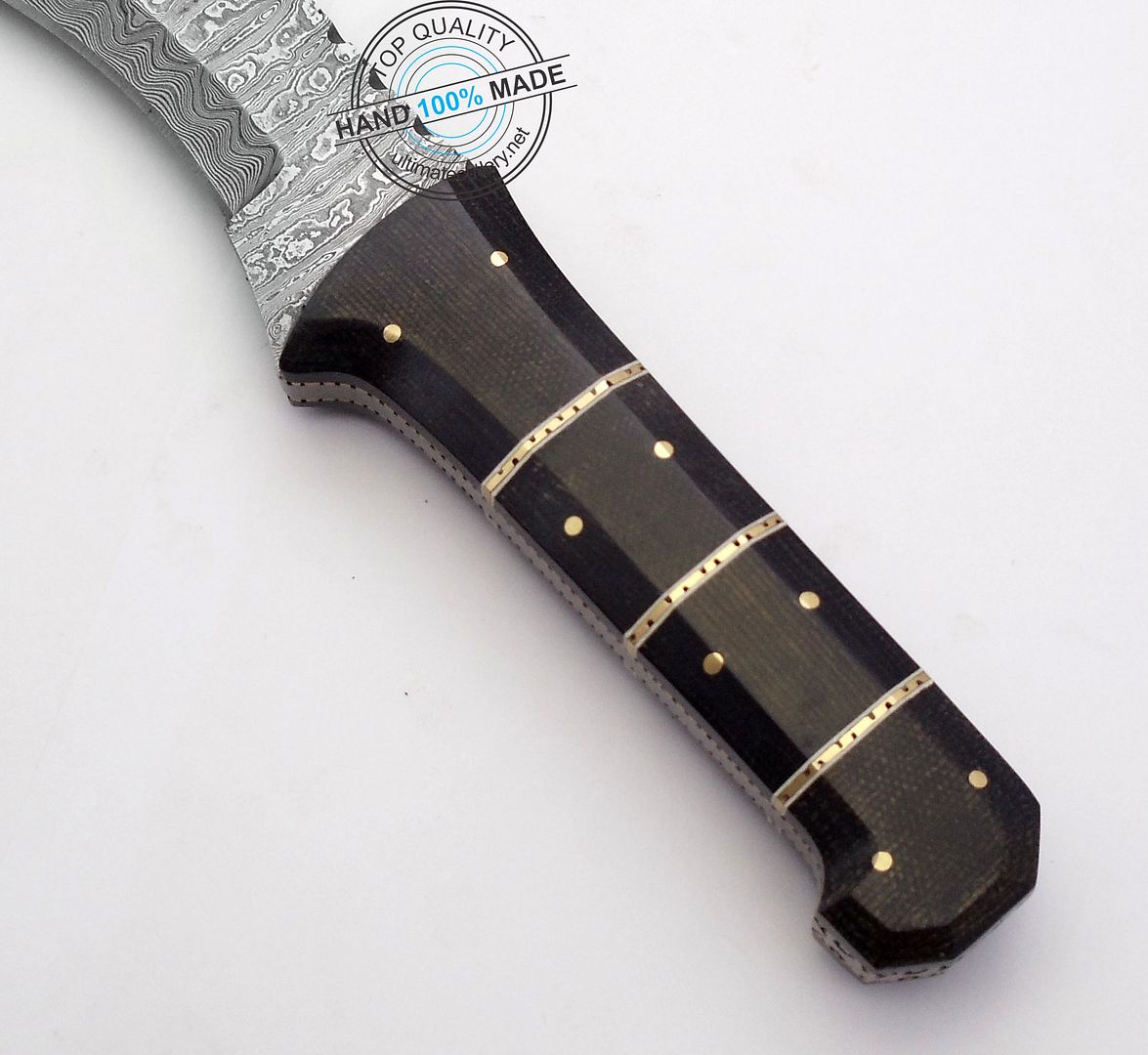 15.50" Custom Made Beautiful Damascus Steel Kukri Bowie Knife (AA0333