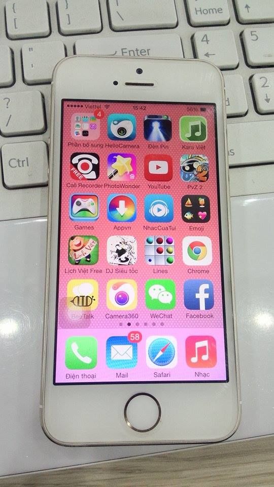 Bán Iphone 5s Gold 16G quốc tế Fullbox mới 98% giá 9 triệu 3 - 1